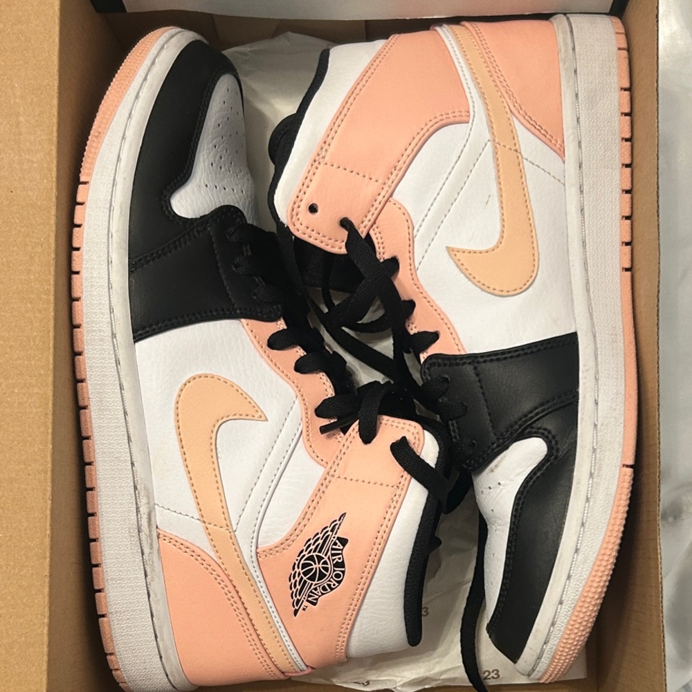 Jordan Air 1 Mid White and Black Sneakers